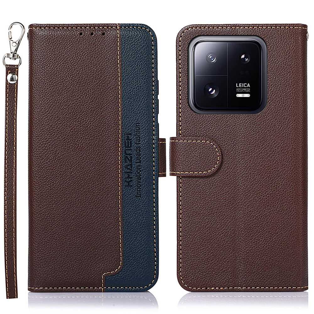 KHAZNEH For Xiaomi 13 Pro 5G Litchi Texture TPU PU Leather Phone Case RFID Blocking Scratch Resistant Flip Stand Wallet Cover KHAZNEH For Xiaomi 13 Pro 5G Litchi Texture TPU PU Leather Phone Case RFID Blocking Scratch Resistant Flip Stand Wallet Cover